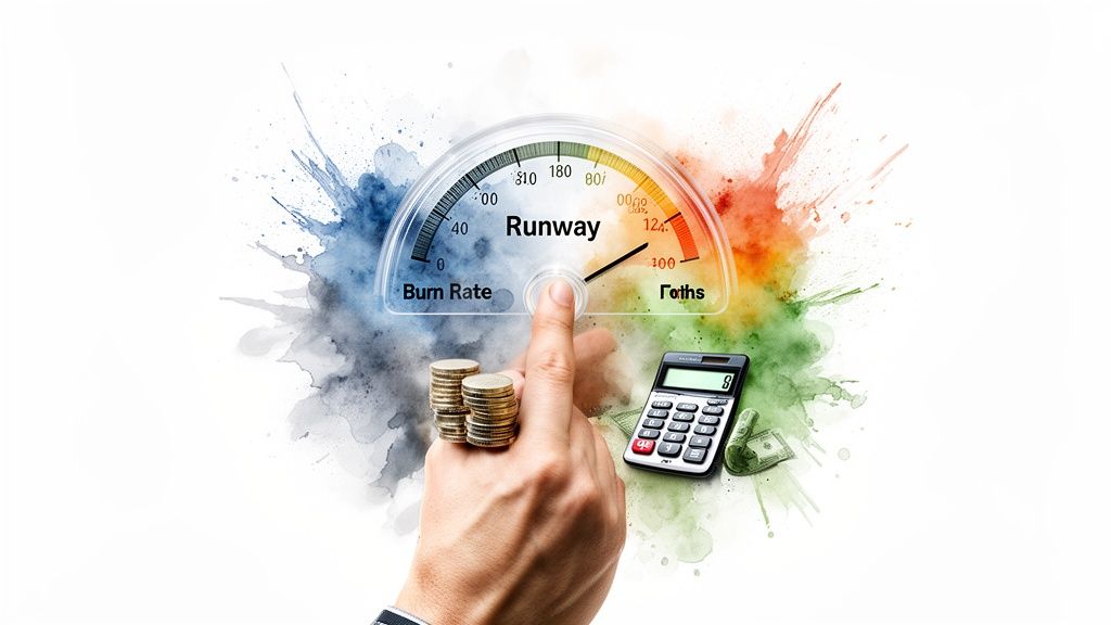Hand interacting with a financial