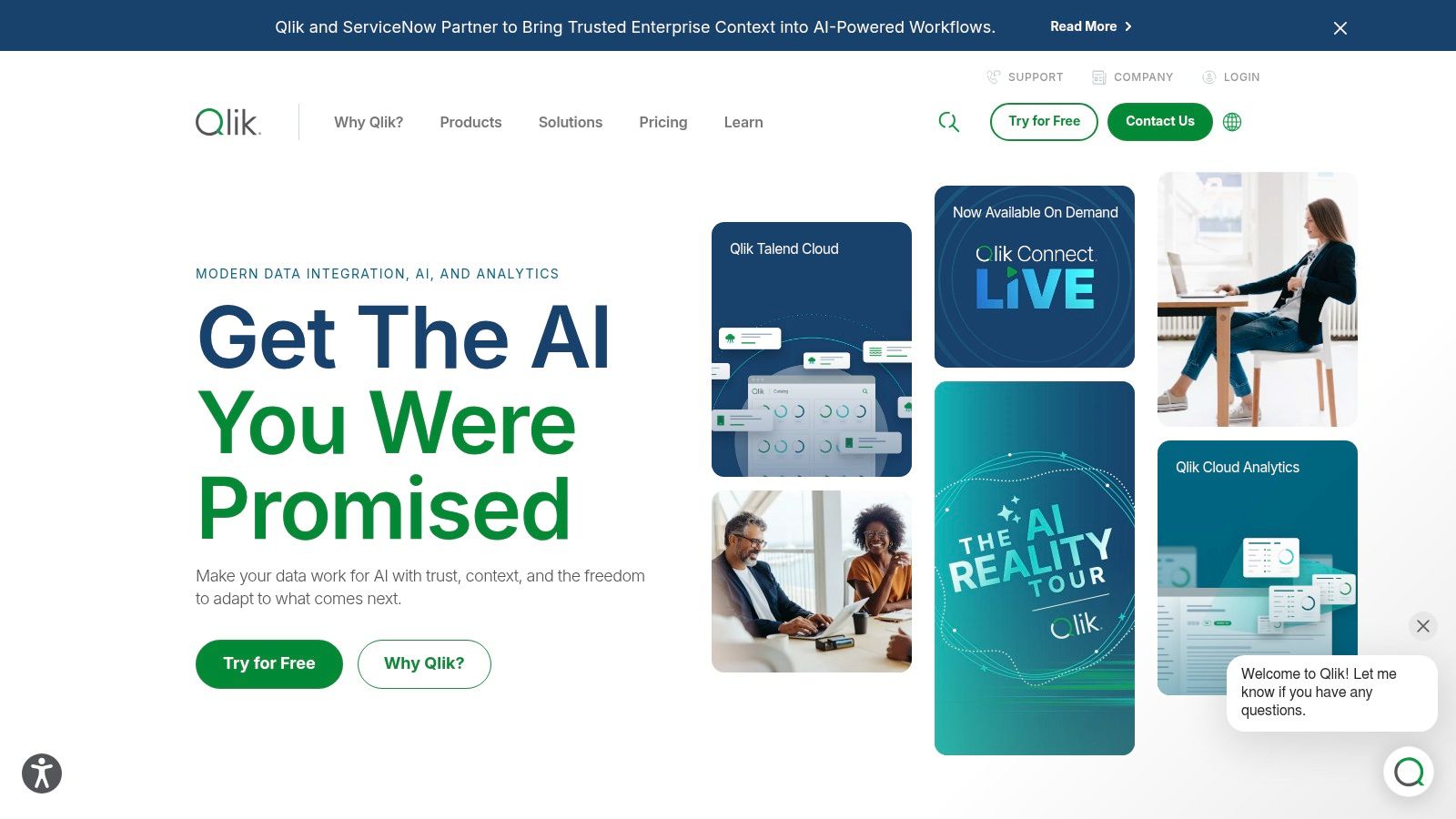 Qlik (Qlik Sense with Insight Advisor / Qlik Answers)