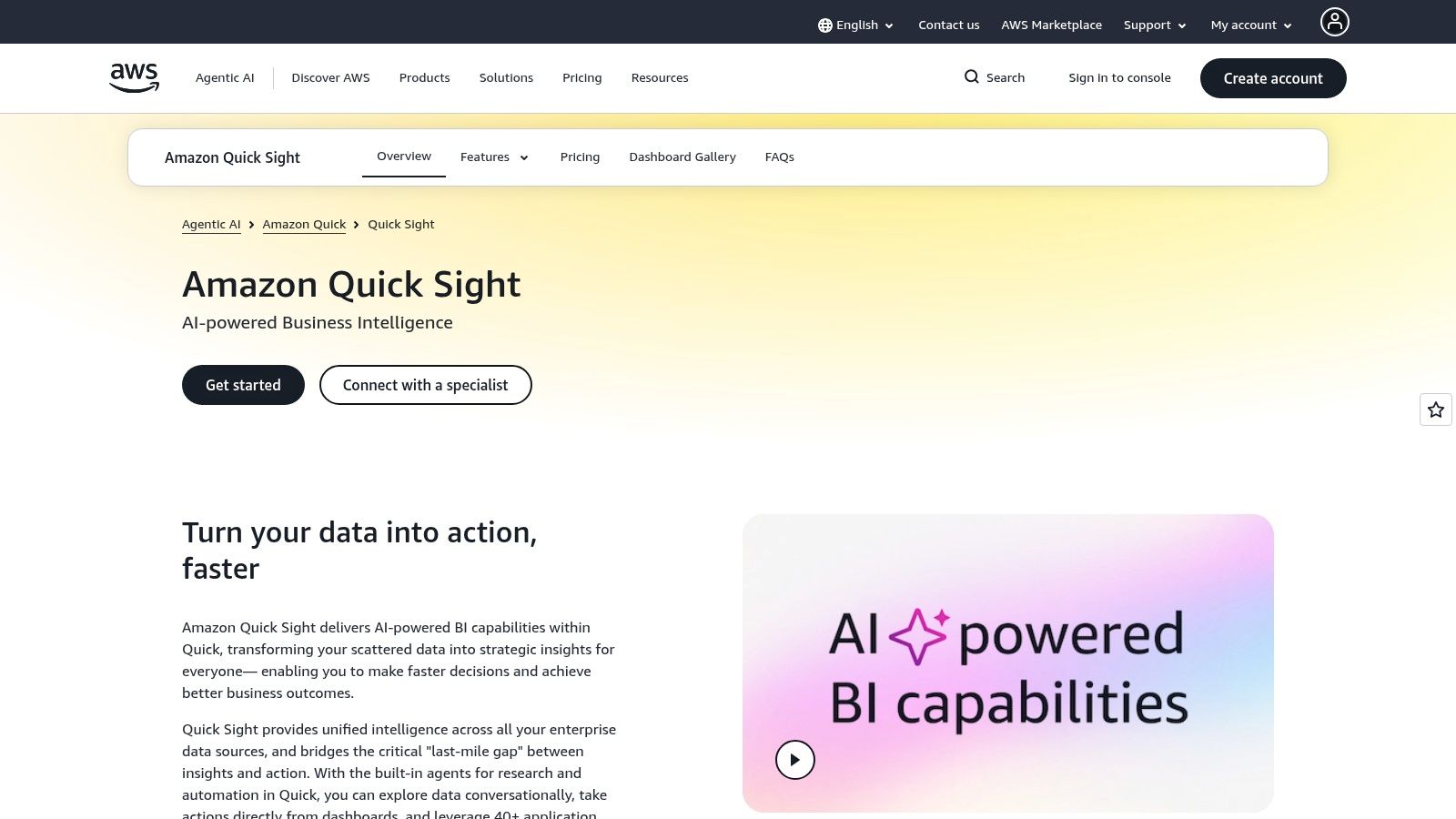 Amazon QuickSight (with Amazon Q)